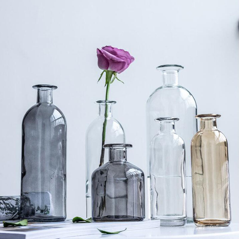 Classic Multi-Coloured Glass Bottle Vase Collection