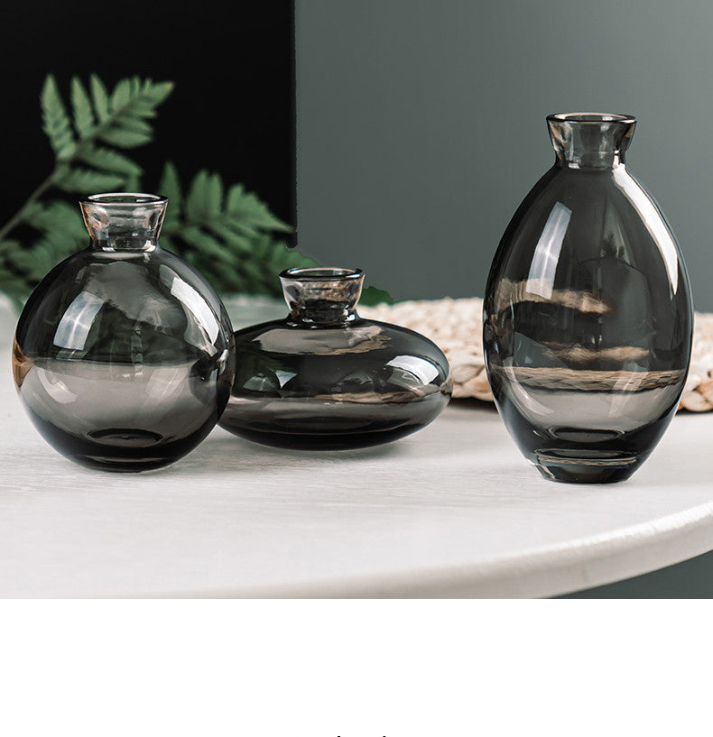 Set of 3 Mini Classic Glass Vase Set