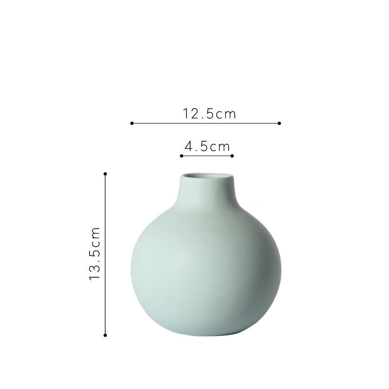 Baby Turquoise Bulb Ceramic Vase Collection | Modern Minimalist Turquoise