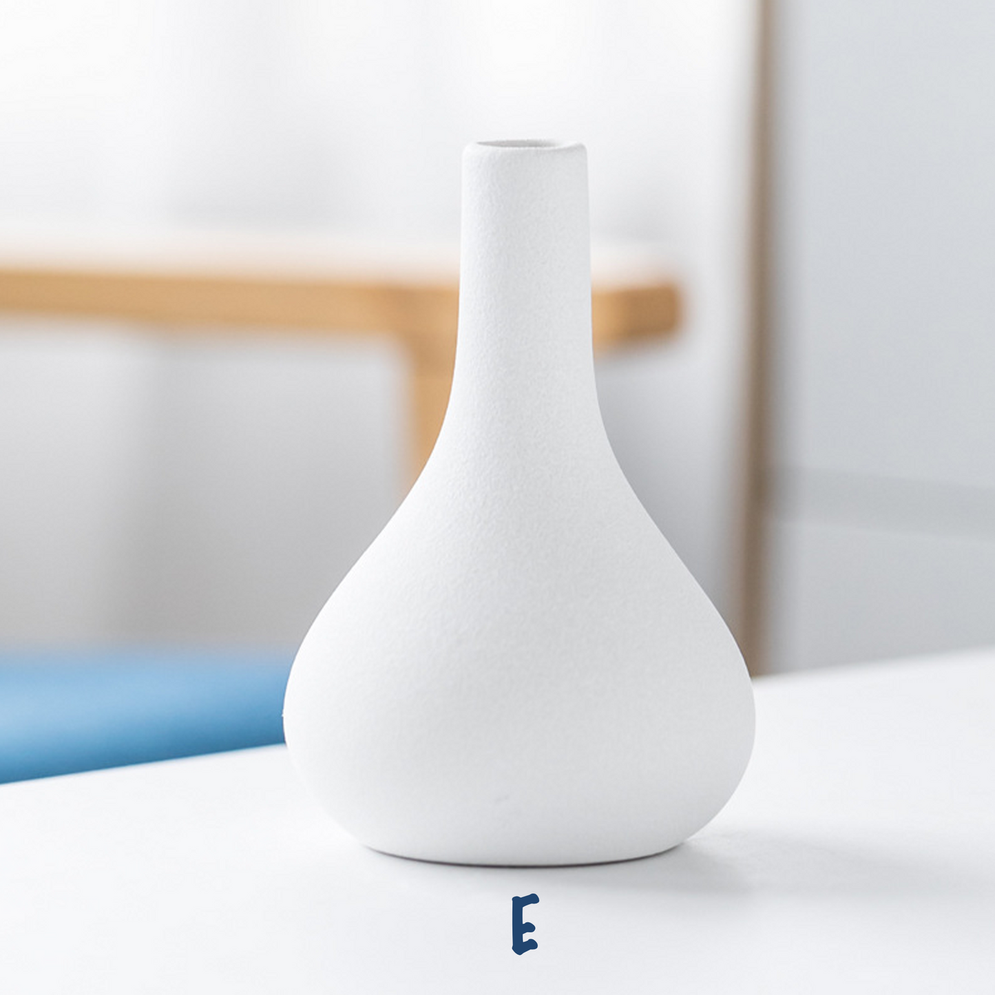 Frosted White Ceramic Vase Collection