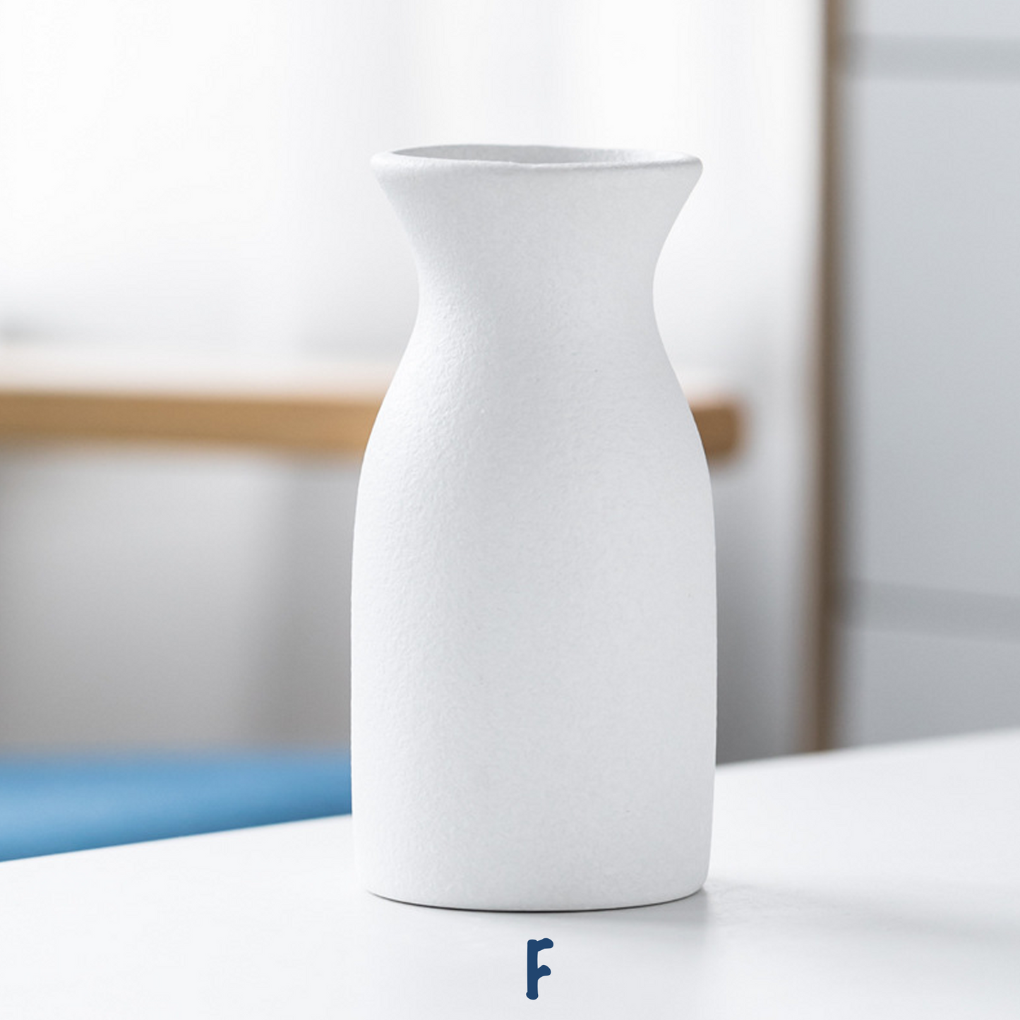 Frosted White Ceramic Vase Collection