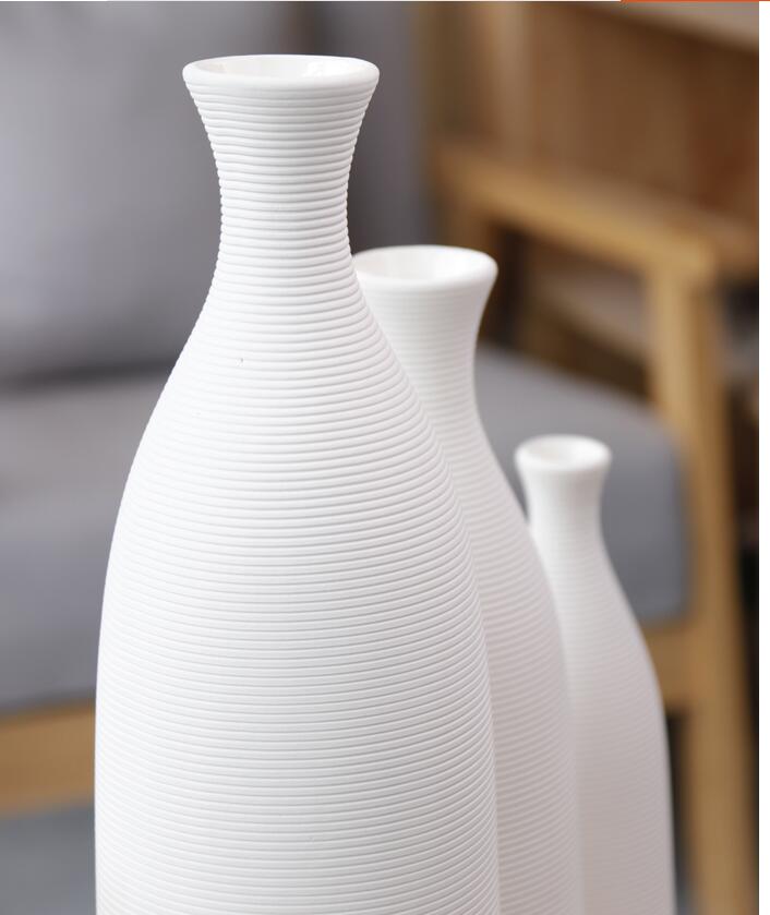 Japanese Black White Orange Modern Ceramic Vase Collection