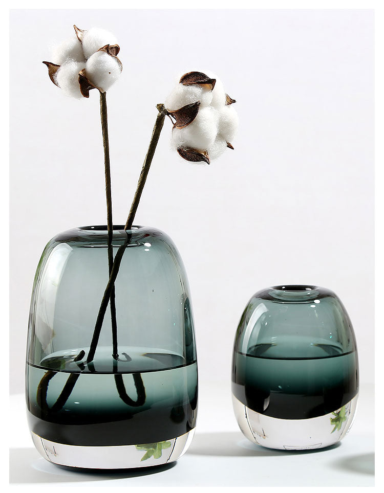 Retro Glass Bottle Bulb II Vase Collection, Thick Smooth Indoor Hydroponic Vase