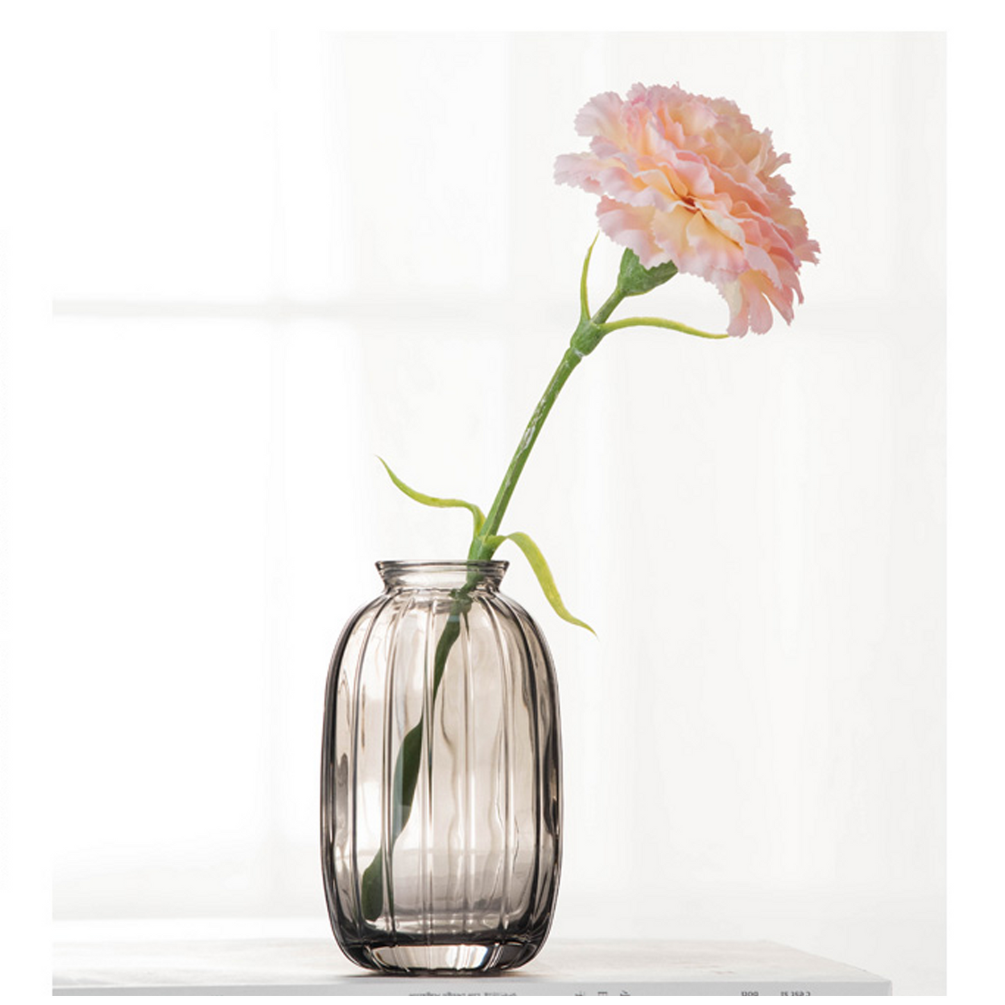 Mini Retro Lined Glass Bottle Vase Set