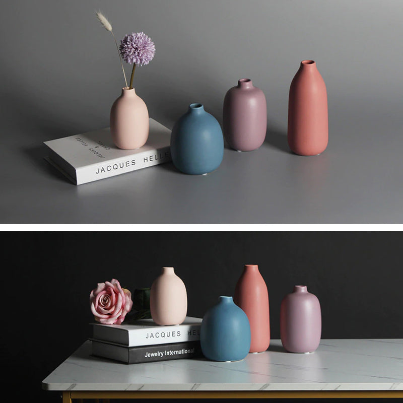 Cherry Blossom Modern Minimalist Ceramic Vase Collection