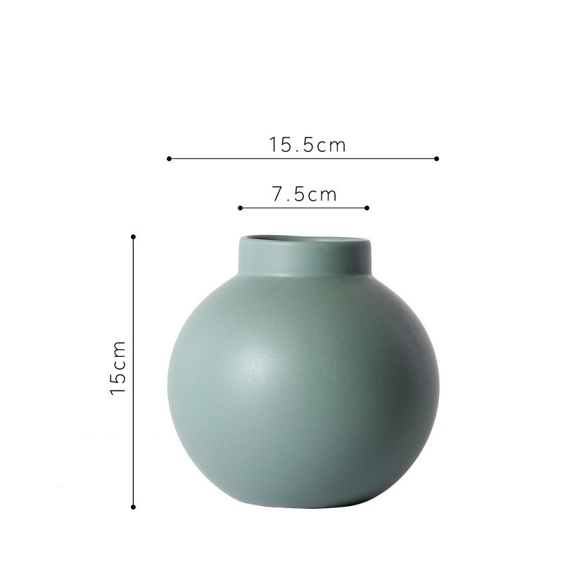 Modern Minimalist Matte Pastel Mini Ceramic Vase Collection – Blue Ferntree