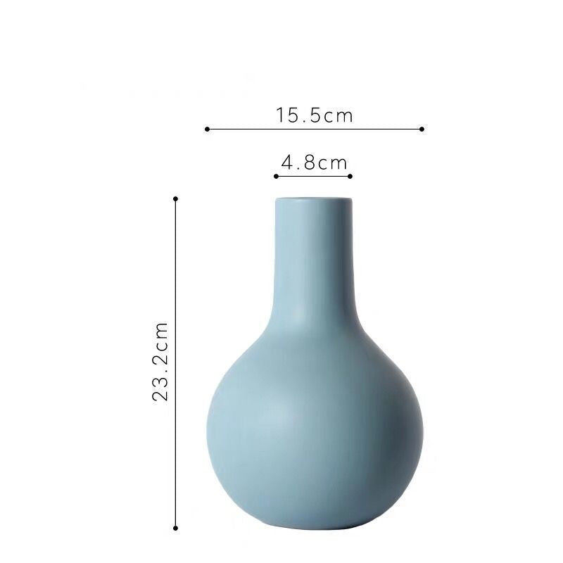 Baby Turquoise Bulb Ceramic Vase Collection | Modern Minimalist Turquoise