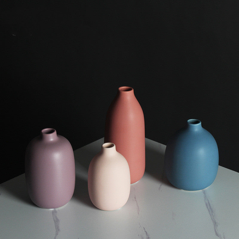 Cherry Blossom Modern Minimalist Ceramic Vase Collection