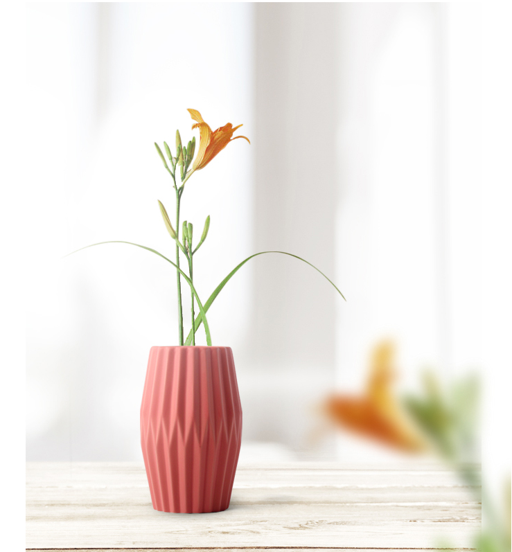 Colourful Accordion Art Ceramic Vase and Planter Collection, Modern and Minimalist