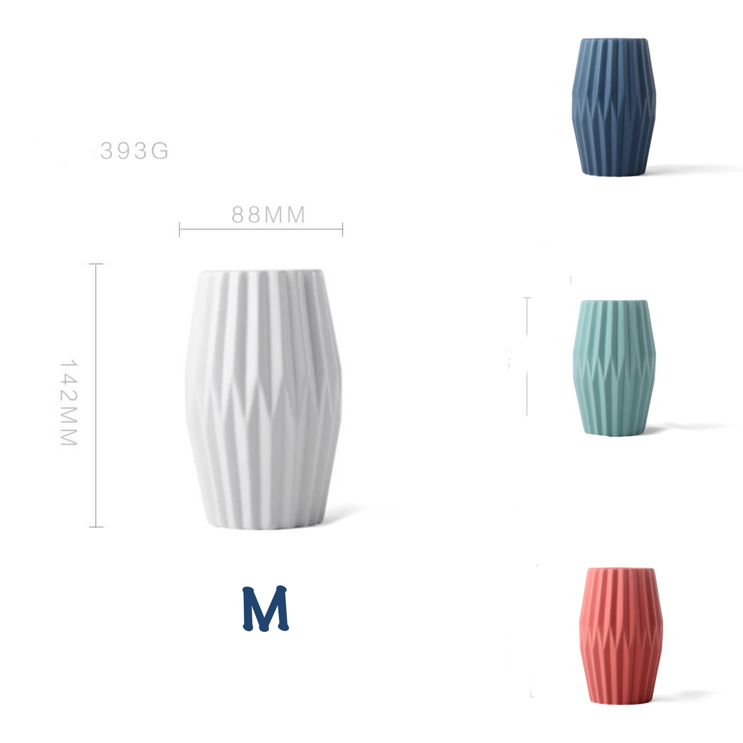 Colourful Accordion Art Ceramic Vase and Planter Collection, Modern and Minimalist