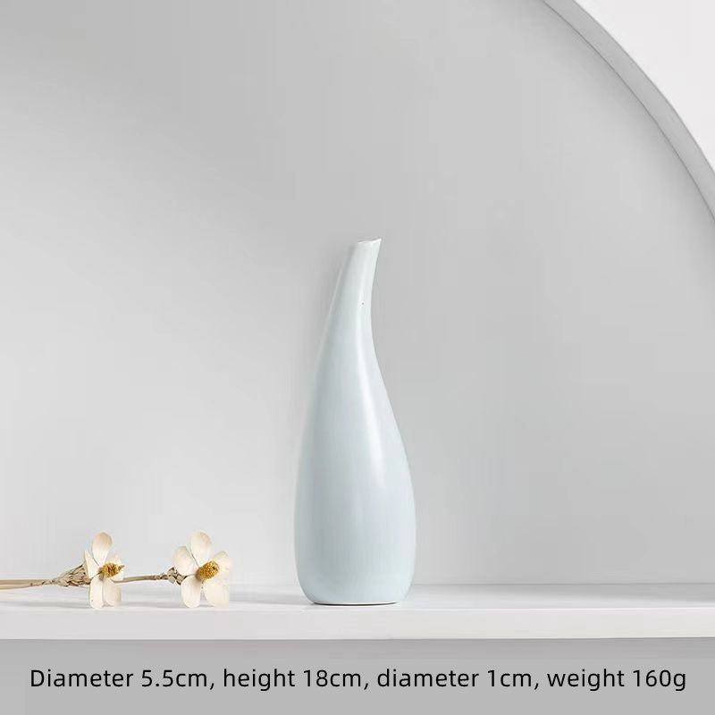 Glossy Pastel Drop Ceramic Vase Collection