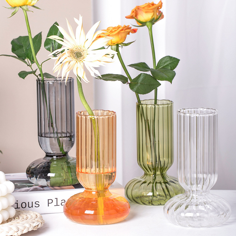 Round Bottom Retro Glass Vase Collection