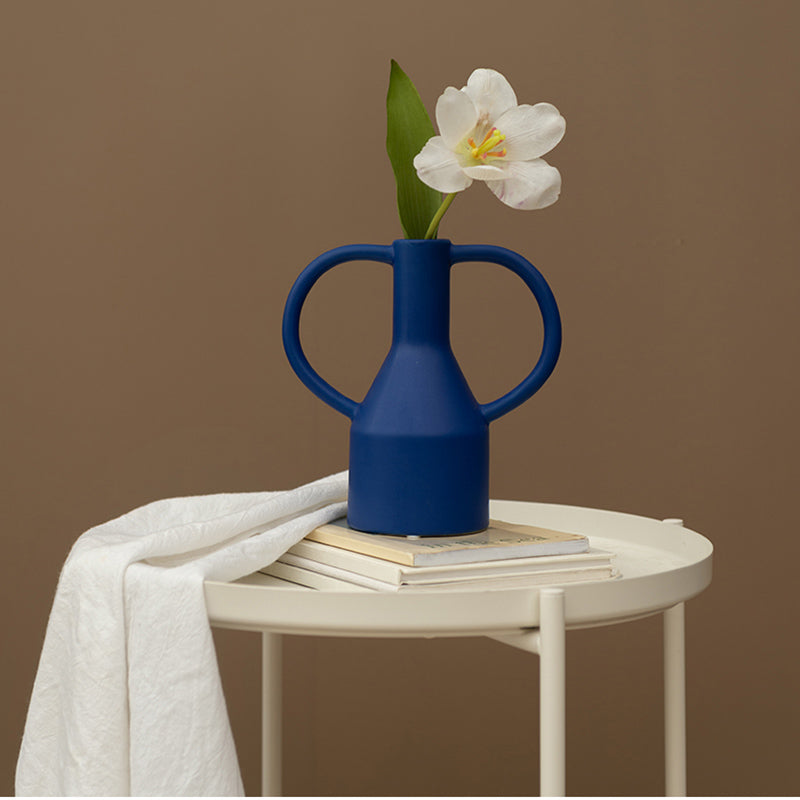 Royal Blue Ring Ceramic Vase Collection