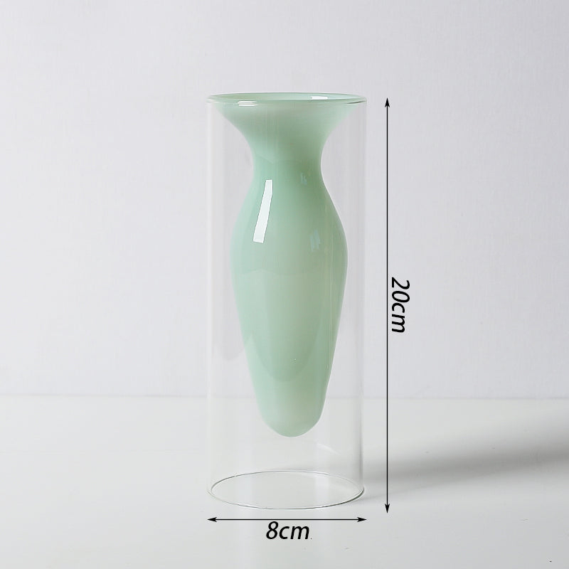 Double Glass Retro Vase Collection II