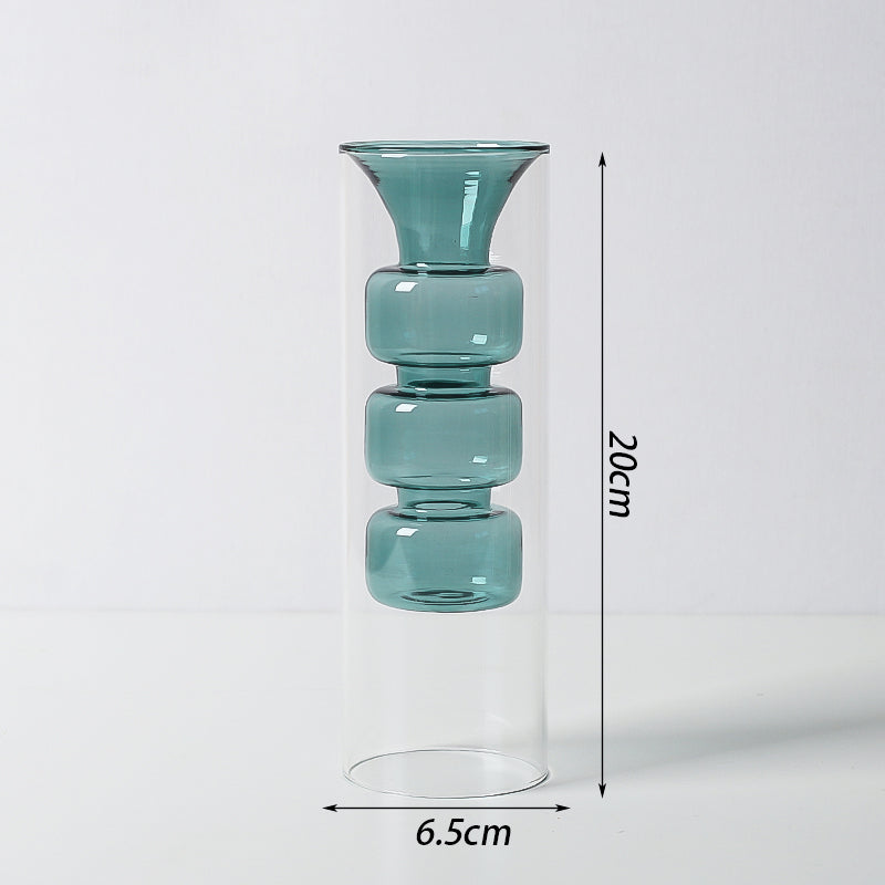 Double Glass Retro Vase Collection II