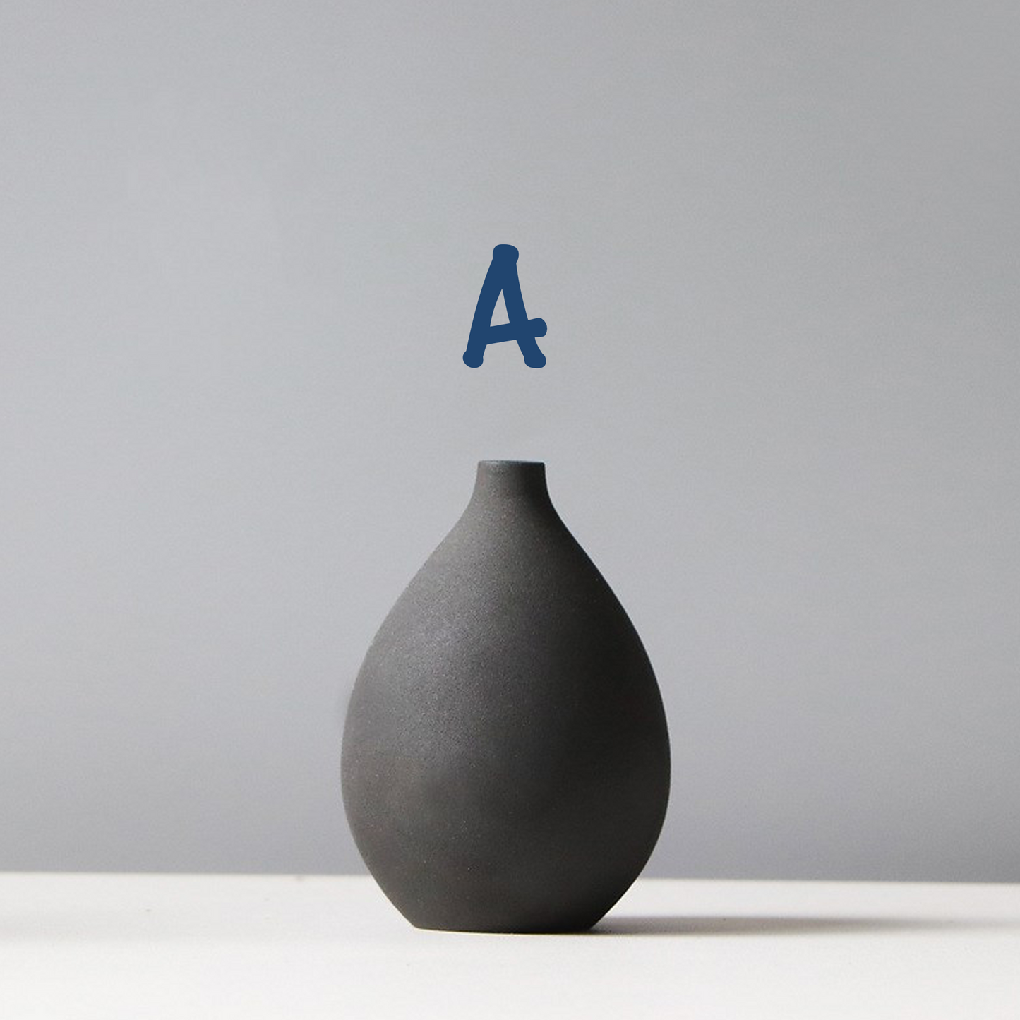 Modern Minimalist Matte Pastel Mini Ceramic Vase Collection – Blue