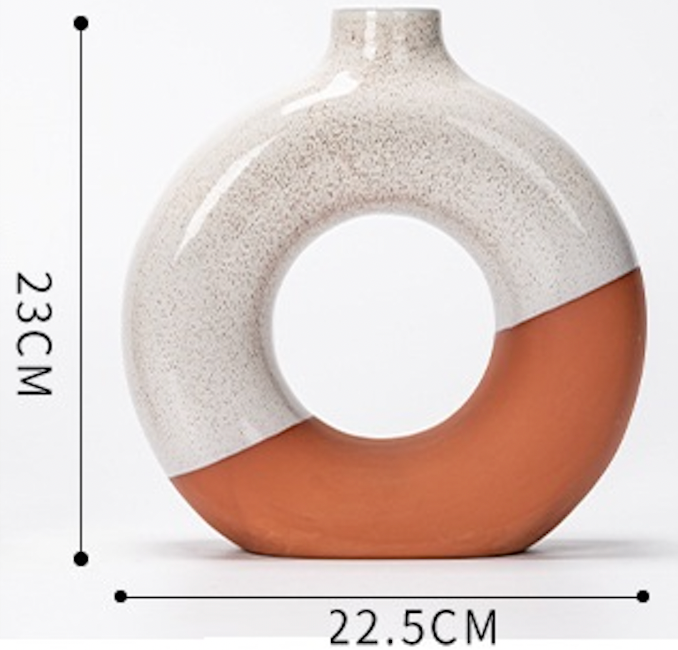 Diagonal Glazed Ceramic Vase Collection