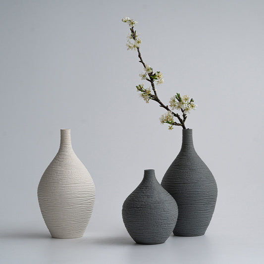 Modern Minimalist Matte Pastel Mini Ceramic Vase Collection – Blue Ferntree