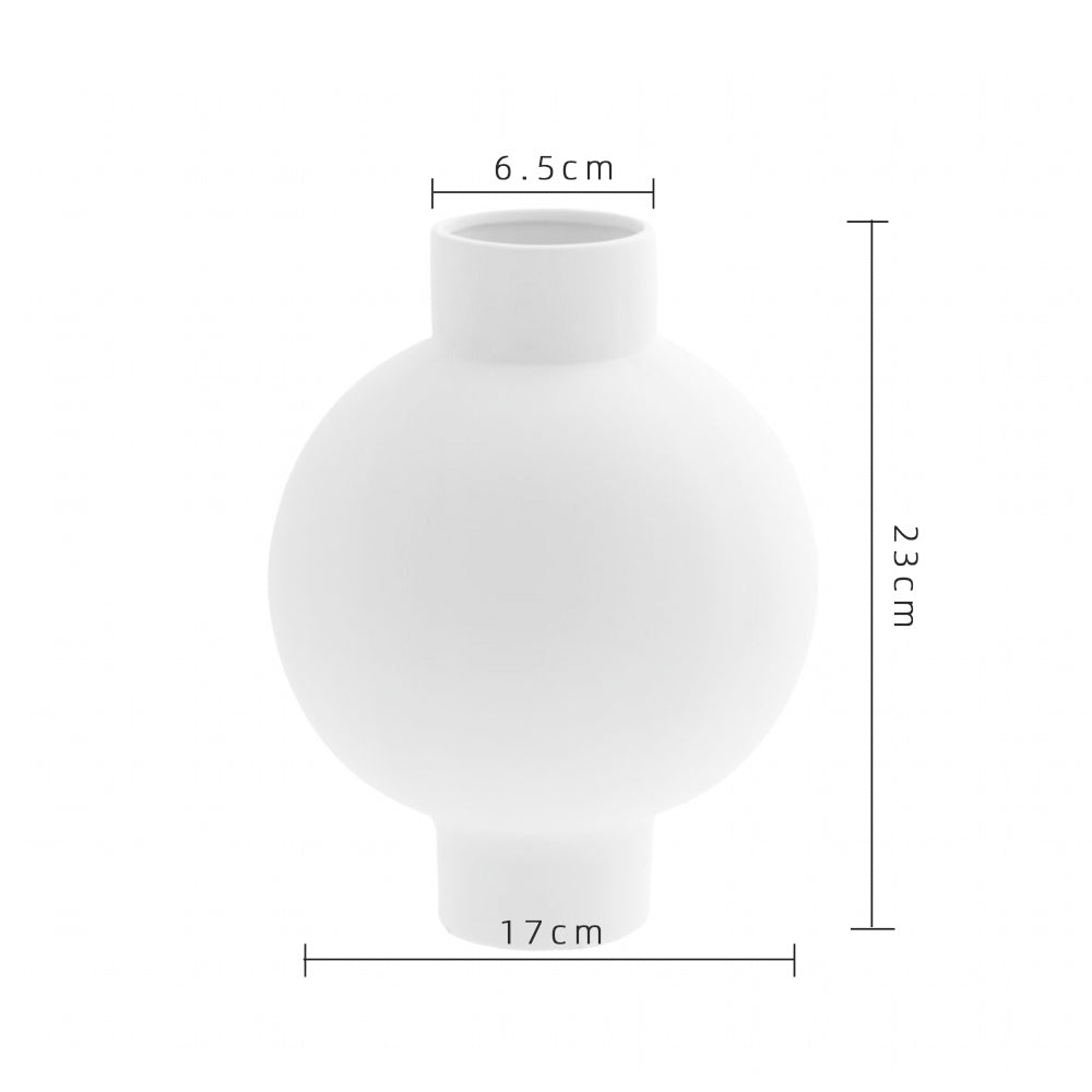 Minimalist White Lantern Vase Collection