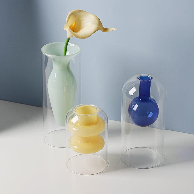 Double Glass Retro Vase Collection II