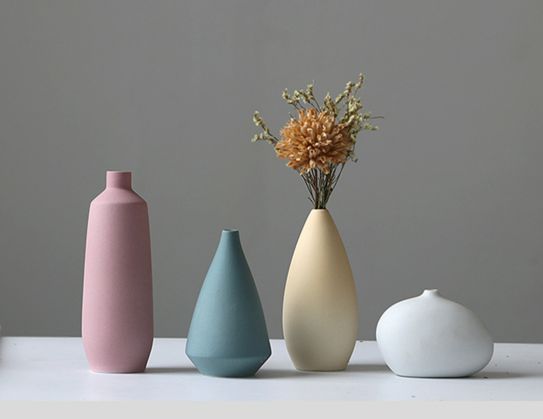 Light Pastel Ceramic Vase Collection