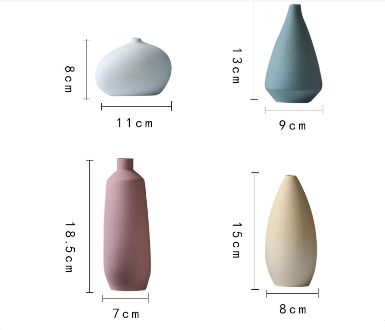 Light Pastel Ceramic Vase Collection